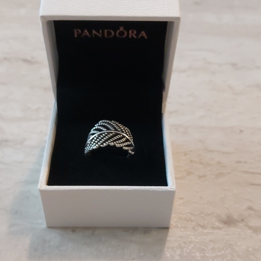Pandora light as a feather ring 50 sterling silver